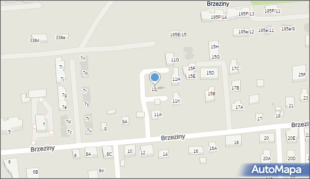 Warszawa, Brzeziny, 11j, mapa Warszawy