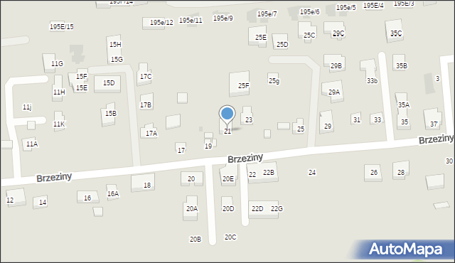 Warszawa, Brzeziny, 21, mapa Warszawy