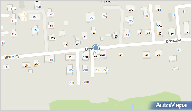 Warszawa, Brzeziny, 22, mapa Warszawy