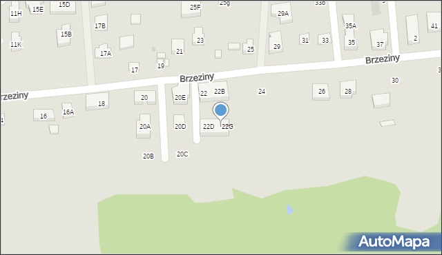 Warszawa, Brzeziny, 22F, mapa Warszawy