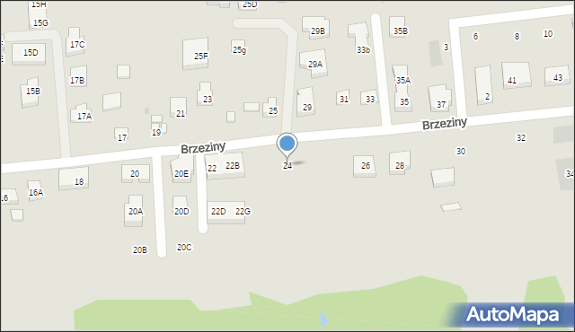 Warszawa, Brzeziny, 24, mapa Warszawy