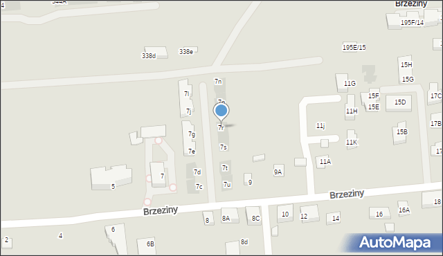 Warszawa, Brzeziny, 7r, mapa Warszawy