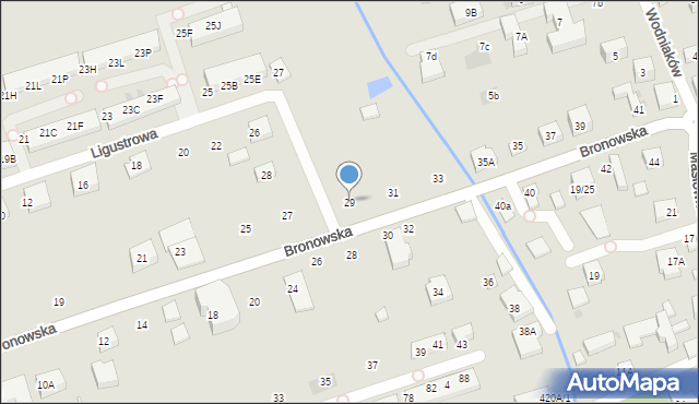 Warszawa, Bronowska, 29, mapa Warszawy