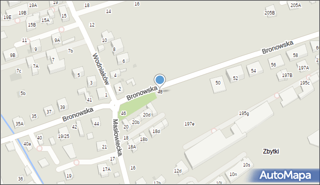 Warszawa, Bronowska, 48, mapa Warszawy