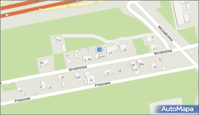 Warszawa, Brodnicka, 11, mapa Warszawy