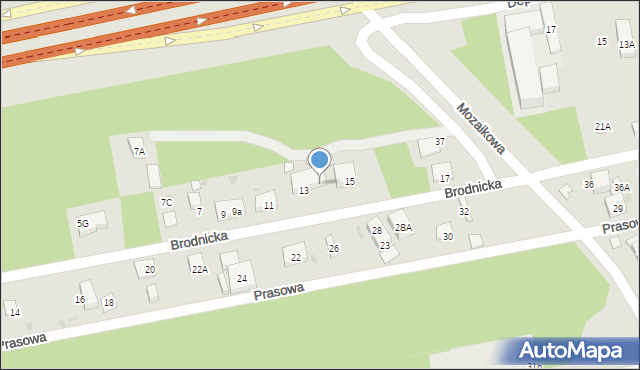 Warszawa, Brodnicka, 13a, mapa Warszawy