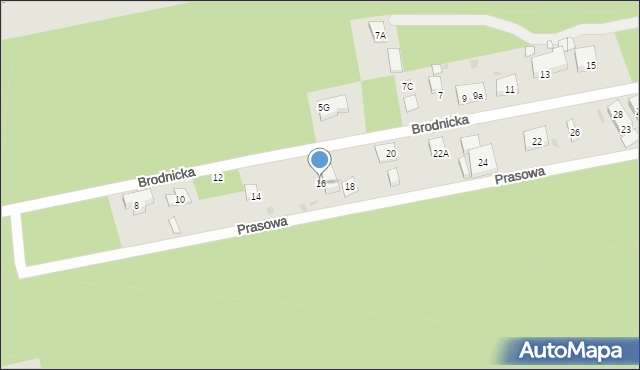 Warszawa, Brodnicka, 16, mapa Warszawy