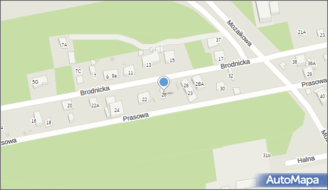 Warszawa, Brodnicka, 26, mapa Warszawy