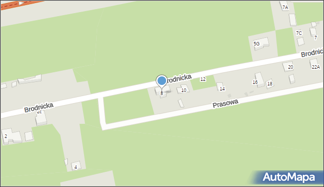 Warszawa, Brodnicka, 8, mapa Warszawy