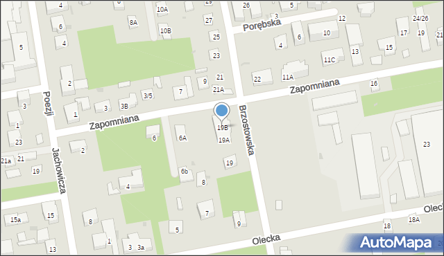 Warszawa, Brzostowska, 19B, mapa Warszawy