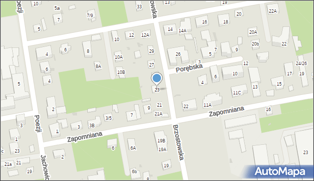 Warszawa, Brzostowska, 23, mapa Warszawy