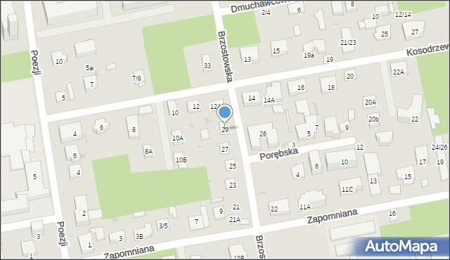 Warszawa, Brzostowska, 29, mapa Warszawy
