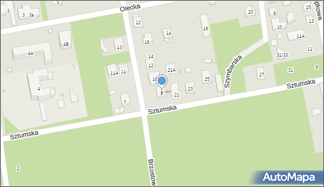 Warszawa, Brzostowska, 8, mapa Warszawy
