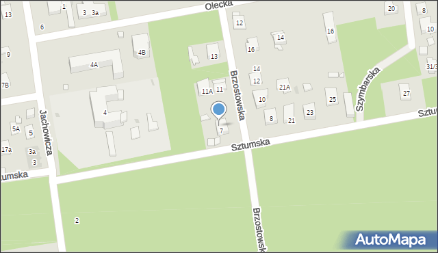 Warszawa, Brzostowska, 9, mapa Warszawy