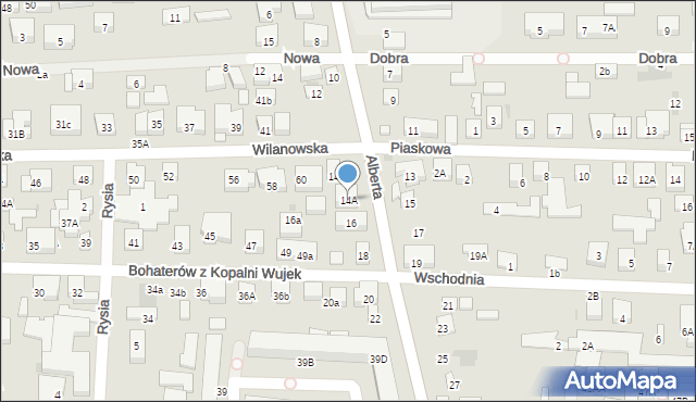 Warszawa, Brata Alberta, 14A, mapa Warszawy