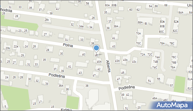 Warszawa, Brata Alberta, 40, mapa Warszawy