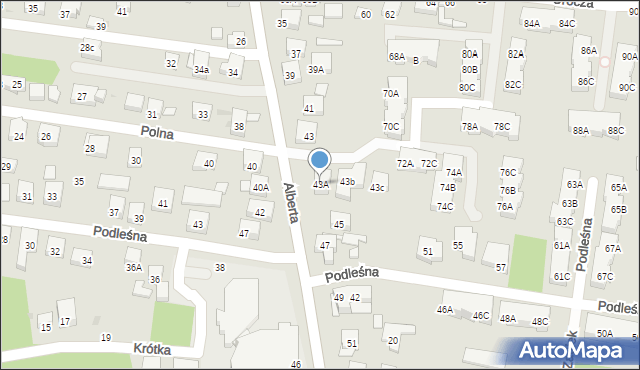 Warszawa, Brata Alberta, 43A, mapa Warszawy