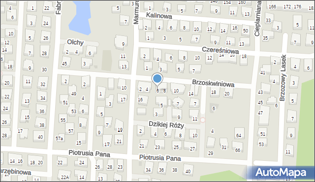 Warszawa, Brzoskwiniowa, 6, mapa Warszawy