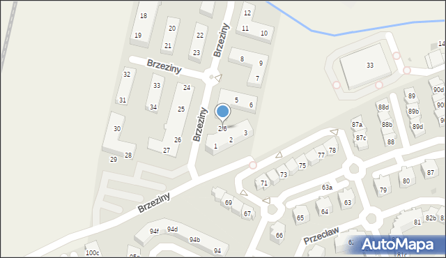 Warzymice, Brzeziny, 2/6, mapa Warzymice