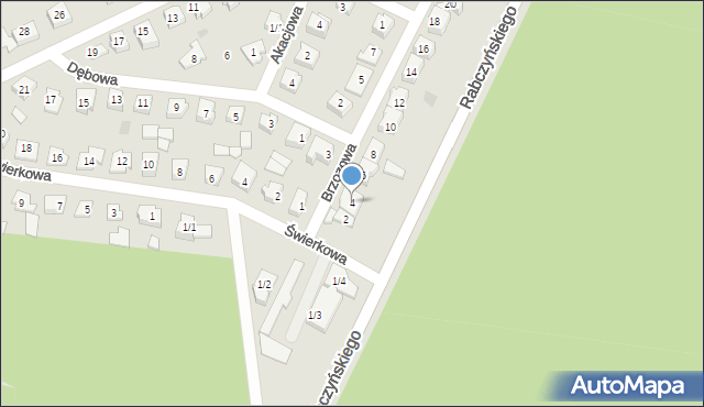 Wasilków, Brzozowa, 4, mapa Wasilków