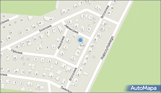Wasilków, Brzozowa, 7, mapa Wasilków