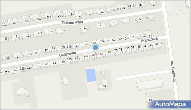 Wawrów, Brzozowa, 11C, mapa Wawrów