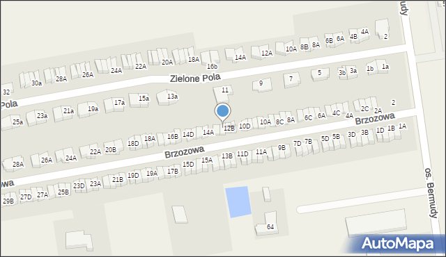 Wawrów, Brzozowa, 12C, mapa Wawrów