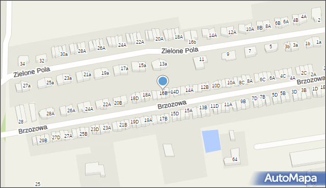 Wawrów, Brzozowa, 16B, mapa Wawrów