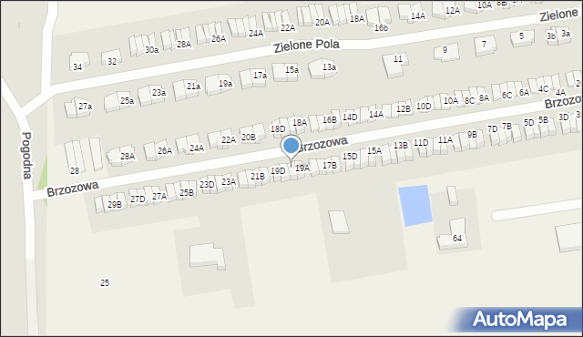 Wawrów, Brzozowa, 19B, mapa Wawrów