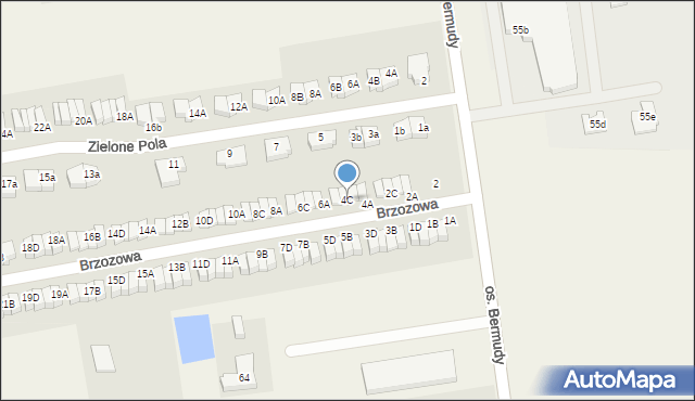 Wawrów, Brzozowa, 4C, mapa Wawrów