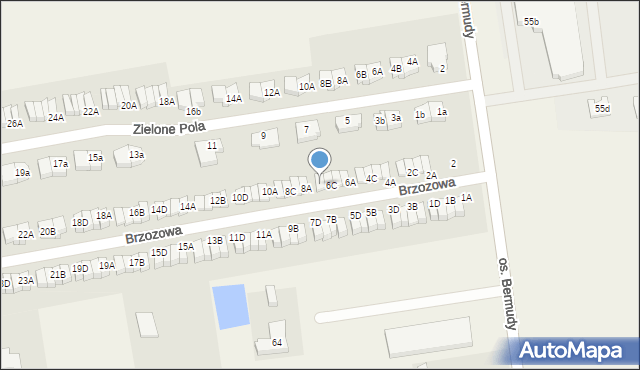 Wawrów, Brzozowa, 6D, mapa Wawrów