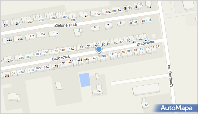 Wawrów, Brzozowa, 9D, mapa Wawrów