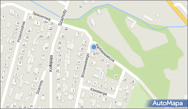 Węgrów, Broniewskiego Władysława, 6, mapa Węgrów