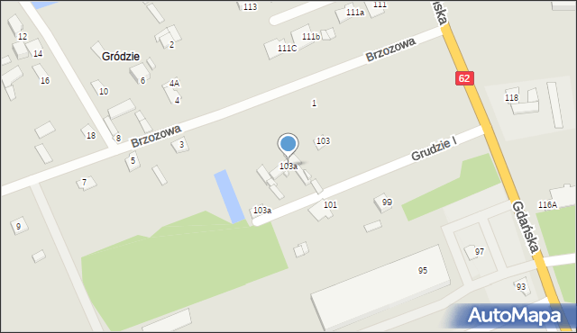 Węgrów, Brzozowa, 103a, mapa Węgrów
