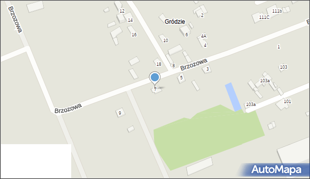 Węgrów, Brzozowa, 7, mapa Węgrów