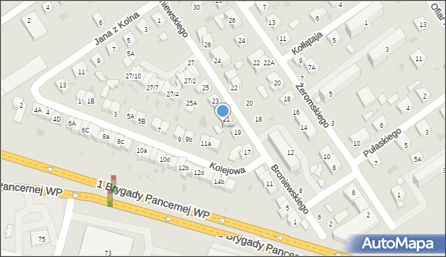 Wejherowo, Broniewskiego Władysława, 21A, mapa Wejherowo