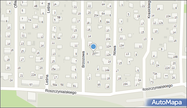 Wejherowo, Brzozowa, 10, mapa Wejherowo