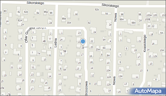 Wejherowo, Brzozowa, 19, mapa Wejherowo