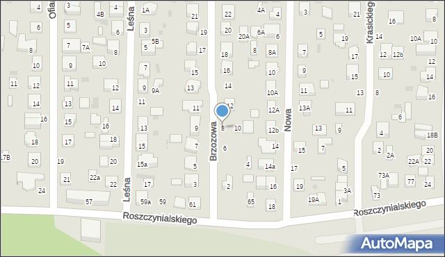 Wejherowo, Brzozowa, 8, mapa Wejherowo