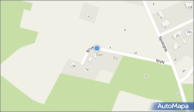 Wiązowna, Bryły Stefana, 7, mapa Wiązowna