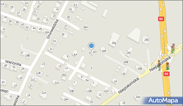 Wieliczka, Braci Kordulów B. i W., 6a, mapa Wieliczka