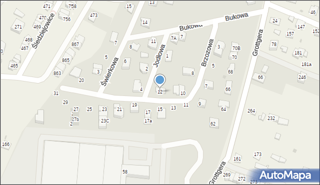 Wieliczka, Brzozowa, 12, mapa Wieliczka