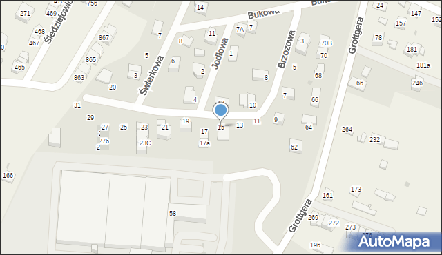 Wieliczka, Brzozowa, 15, mapa Wieliczka