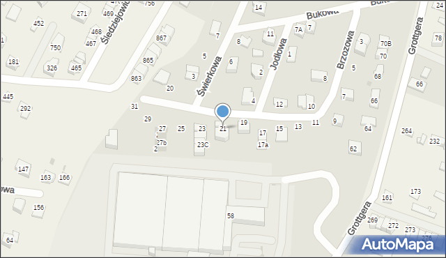 Wieliczka, Brzozowa, 21, mapa Wieliczka