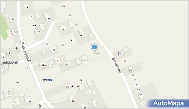 Wielkie Drogi, Brzozowa, 33, mapa Wielkie Drogi