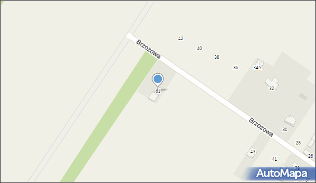 Wierzbica, Brzozowa, 61, mapa Wierzbica