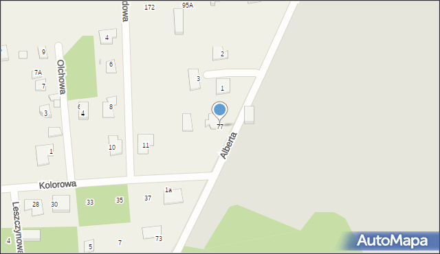 Wierzchowisko, Brata Alberta, 77, mapa Wierzchowisko