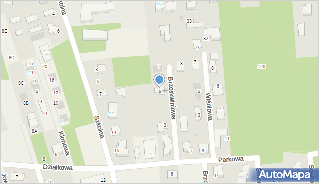 Wierzchowisko, Brzoskwiniowa, 5, mapa Wierzchowisko