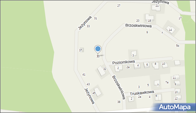 Wieszowa, Brzoskwiniowa, 30, mapa Wieszowa