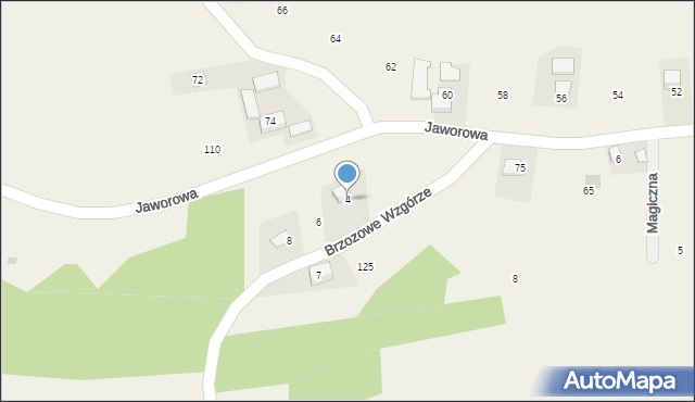Wilczkowice, Brzozowe Wzgórze, 4, mapa Wilczkowice